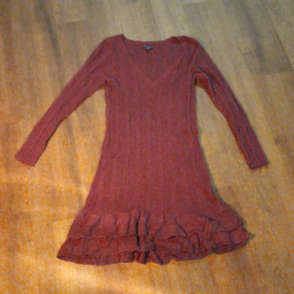 Red sweater dress